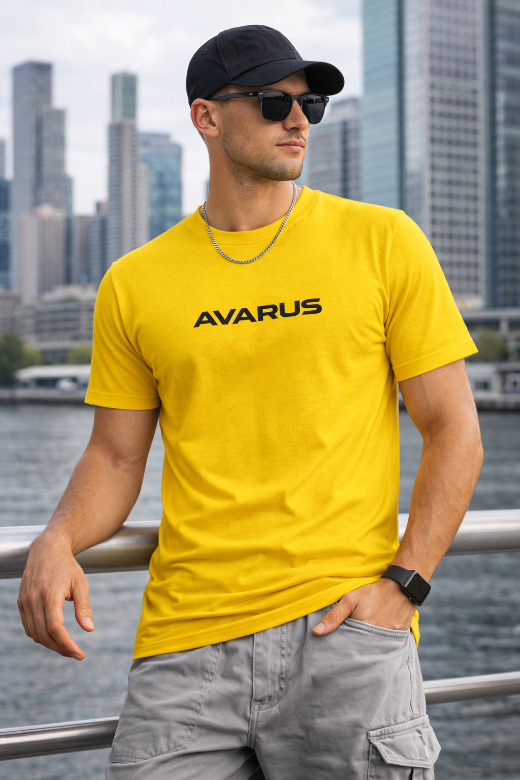 Polera Amarillo cuello redondo Avarus